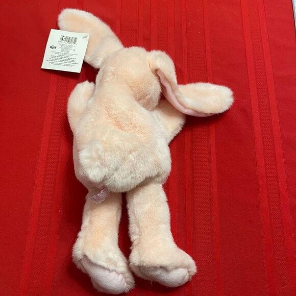 Vintage Russ Cuddle Company Rattle Mennington Pink Bunny Plush Puppet LARGE 16" - Picture 11 of 12